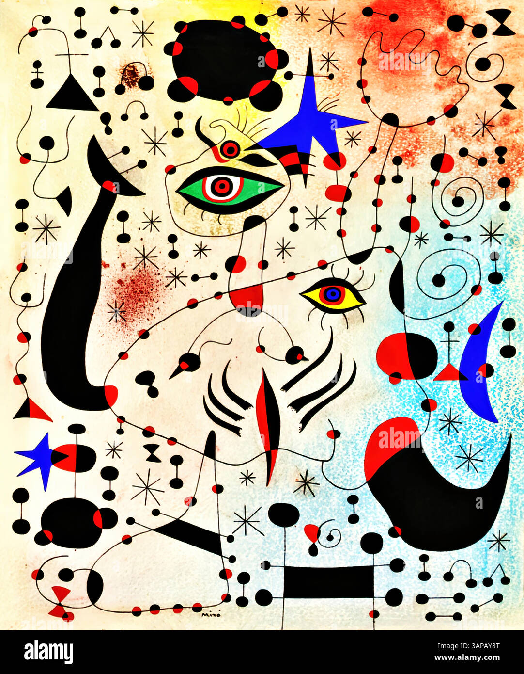 Ciphers and Constellations, in Love with a Woman, 1941 – Joan Miró Illustrazione Vettoriale