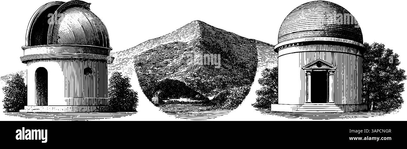 Illustrazione celeste incisa di stelle nebulose e vuoto cosmico per il design astronomico. Illustrazione Vettoriale