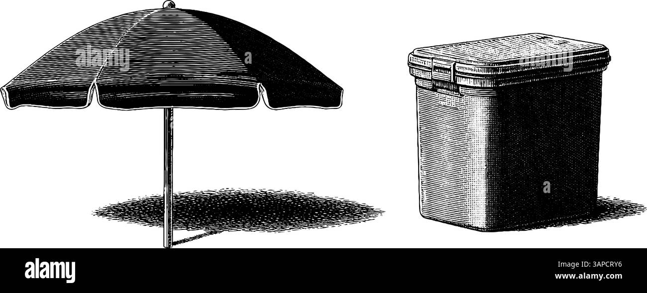 Illustrazioni incise serie di osservatorio e montagna per il design artistico. Illustrazione Vettoriale