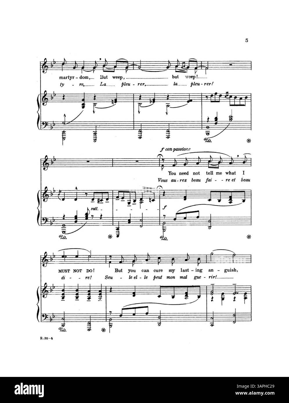 Colonna sonora intitolata "Fidelity (Obstination)", versione n.. 3 in B-flat (originale), con particolare attenzione al lavoro dei compositori americani, in particolare per l'esecuzione vocale. Foto Stock