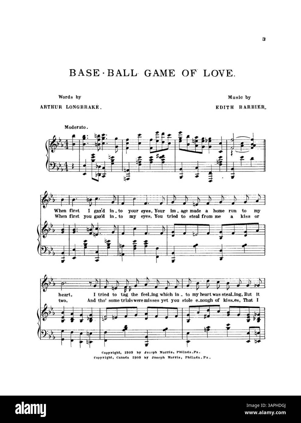 Questa colonna sonora intitolata "base Ball Game of Love" contiene testi e musica con brani di "Stranded on Lonesome Island" e "When the Sunshine in Your Heart Transform night time into day". Le copertine interne e posteriori mostrano ulteriori estratti musicali e annunci pubblicitari. Foto Stock