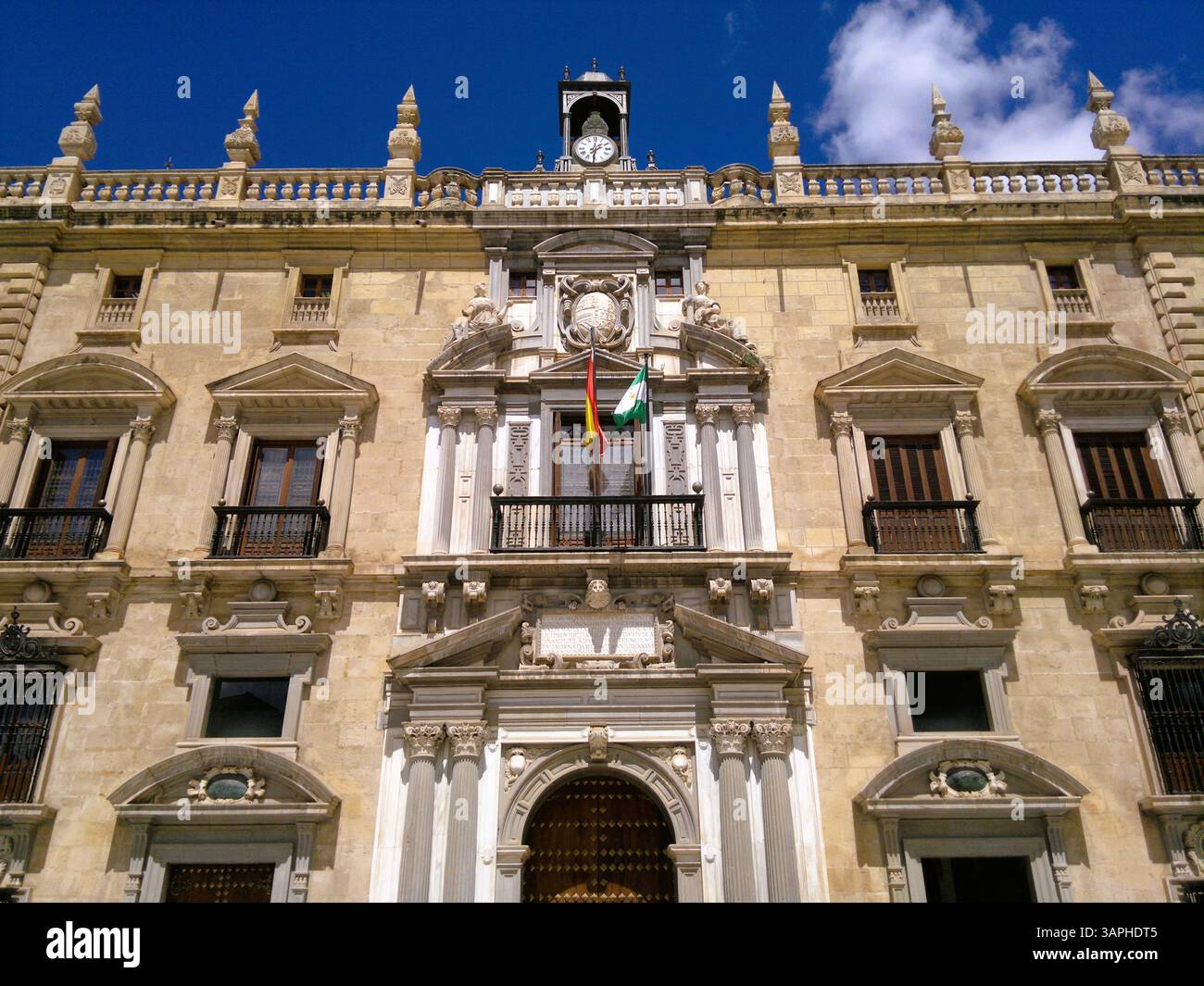 Facciata rinascimentale del Palazzo della Cancelleria reale costruito nel 1531 a Granada, Spagna Foto Stock