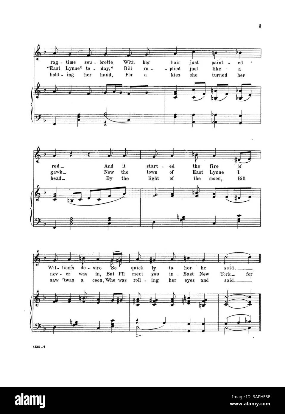 Introdotto in "Little Joker" Co. Di Arthur Dunn, "Crazy Over You" presenta il numero di targa 5135. La copertina posteriore mostra un estratto musicale di "After They Get the Hay" di S.R. Henry e J.J. Walker. Foto Stock