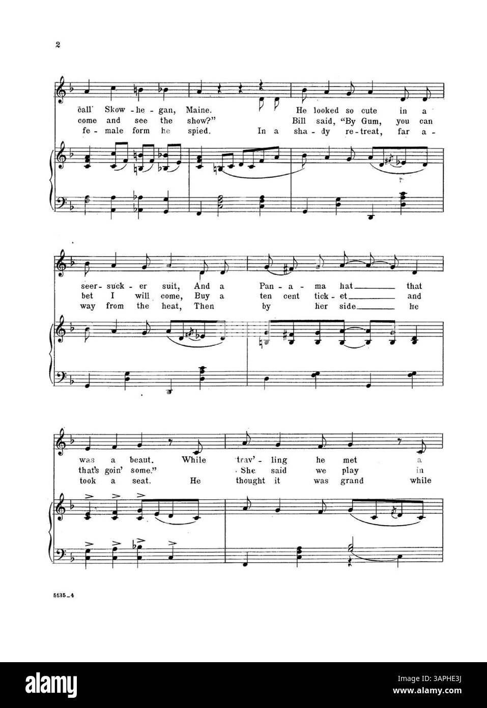 Gli spartiti di "Crazy Over You" sono stati introdotti in "Little Joker" Co. Di Arthur Dunn con il numero di targa 5135. La copertina posteriore include un brano musicale di After They Get the Hay di S.R. Henry e J.J. Walker. Foto Stock