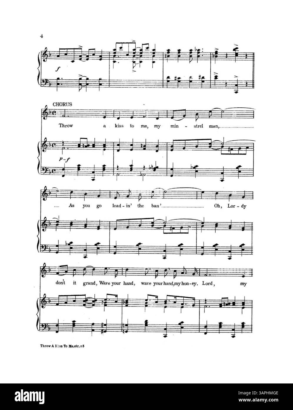 Questa pubblicazione della University of Oregon Libraries contiene un estratto promozionale di "When You're in Town" di Irving Berlin sulla copertina posteriore interna e "Roses and Memories" di Ted Snyder sulla copertina posteriore, stampato con inchiostro blu. Foto Stock