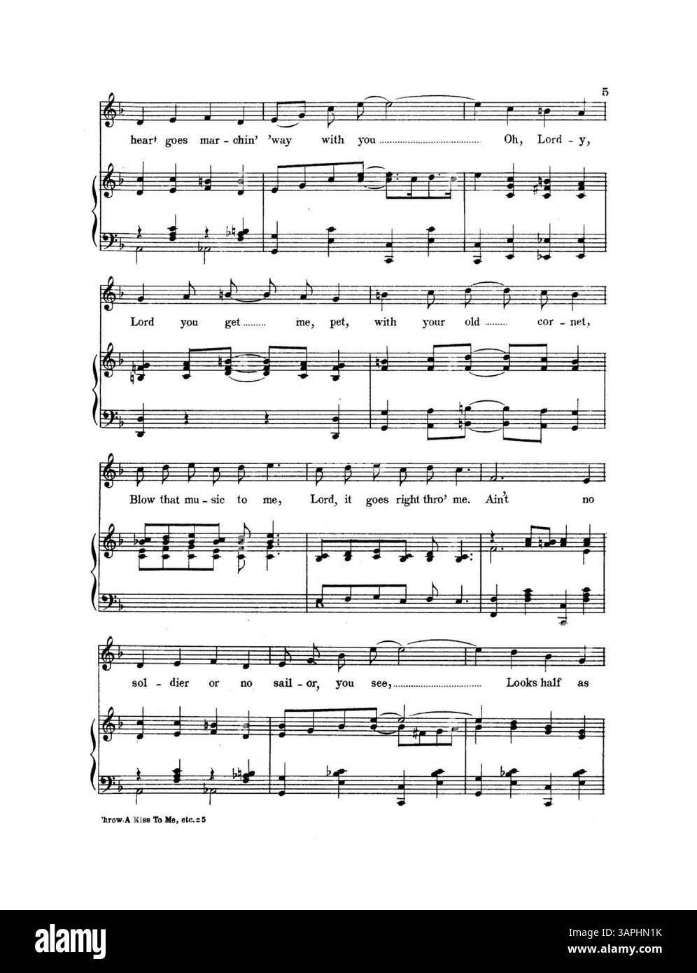 L'edizione University of Oregon Libraries include un estratto promozionale di "When You're in Town" di Irving Berlin sulla copertina posteriore interna, con "Roses and Memories" di Ted Snyder stampato sulla copertina posteriore con inchiostro blu. Foto Stock