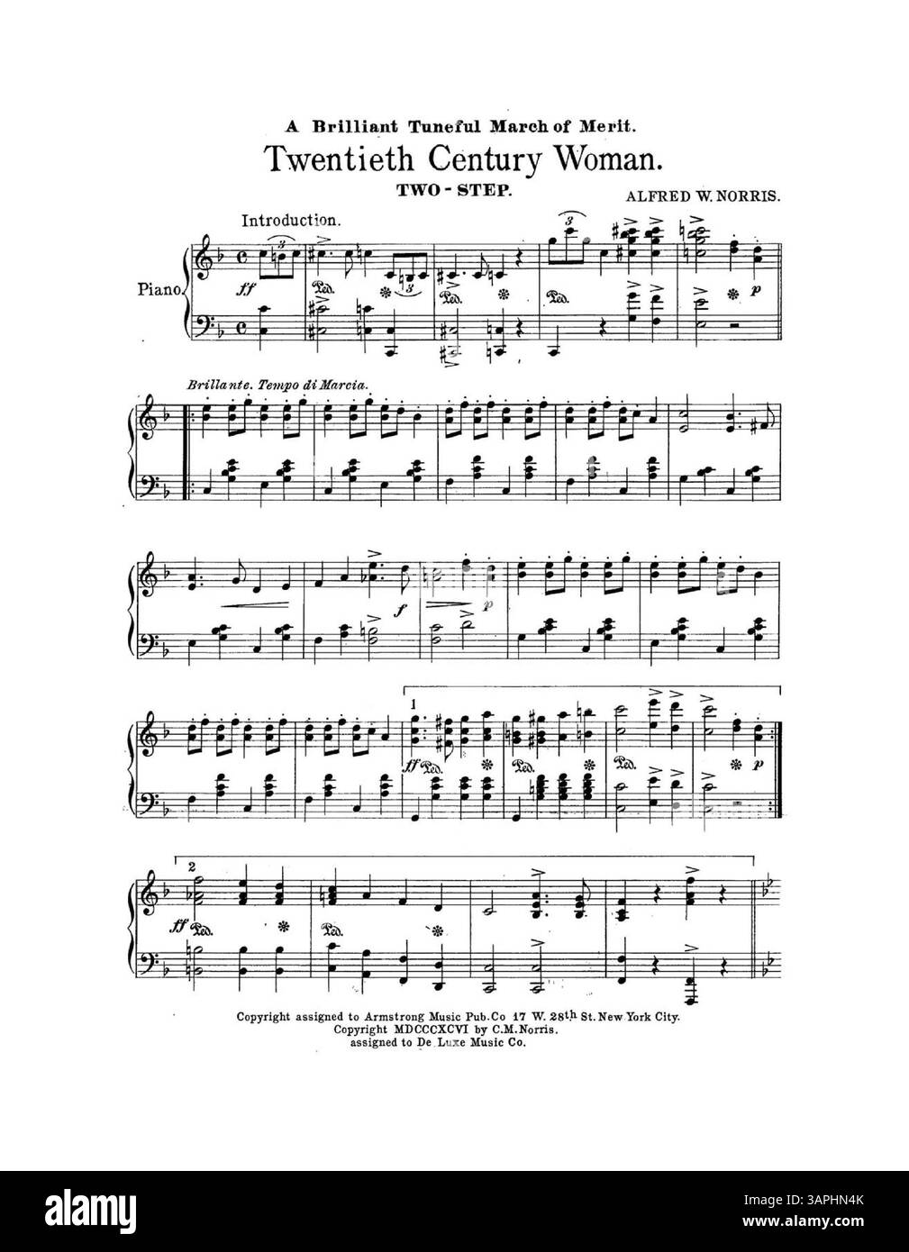 "Twilight Twilight" è una composizione musicale con una lussuosa copertina "Edition de luxe". La copertina interna presenta un estratto a pagina intera di "Twentieth Century Woman" di Alfred W. Norris, mentre la copertina posteriore include un estratto a pagina intera di "At Sundown" di Geo. D. Wilson. Foto Stock