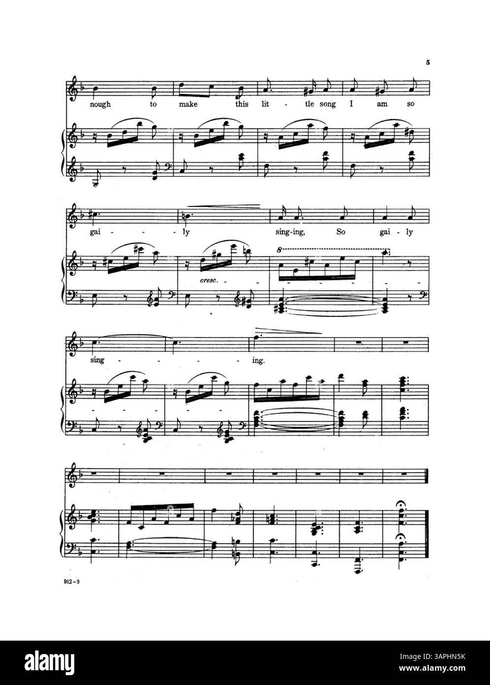 Morning Song è stata composta dalla signora C.B. Shaw, con parole tradotte dal tedesco di Uhland da L.F. Starrett. La copertina include una dedica alla signora F. R. Spear e la targa numero 912. Foto Stock