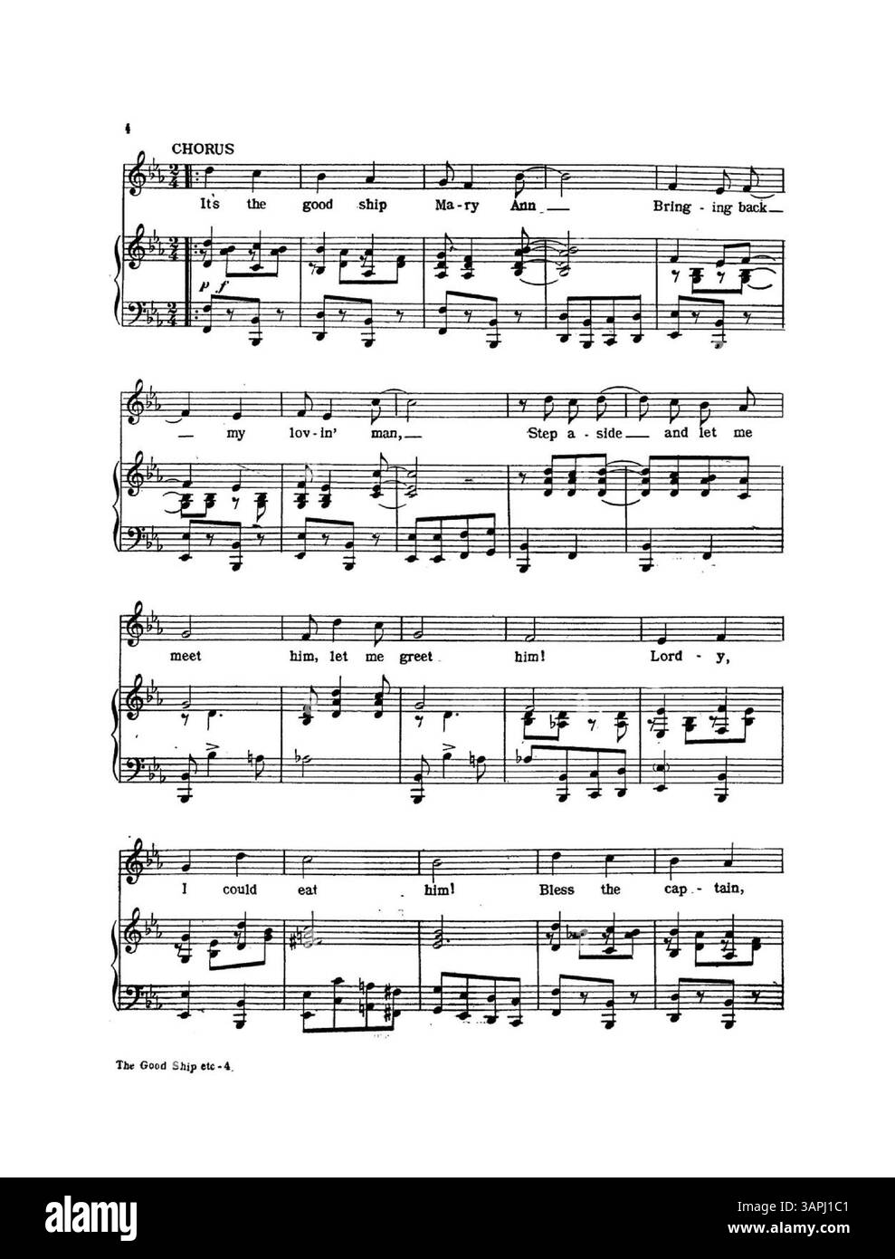 La copertina posteriore di questa edizione di "The Good Ship Mary Ann" contiene una pubblicità per il musical "Rebecca of Sunny-Brook Farm". Foto Stock