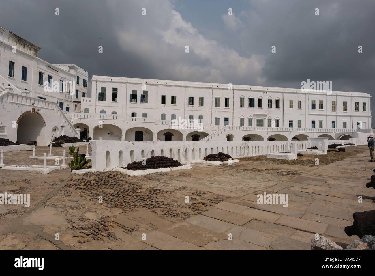 Ghana, Costa del Capo. Cortile interno del castello di Cape Coast. Foto Stock