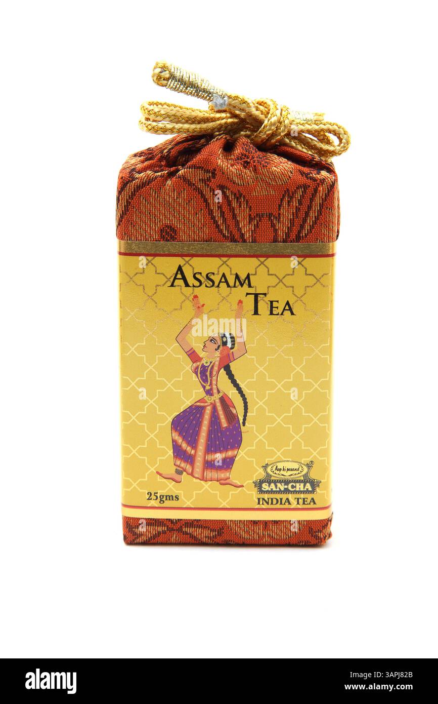 Raccolta del miglior tè indiano di San-Cha - il tè Assam Foto Stock