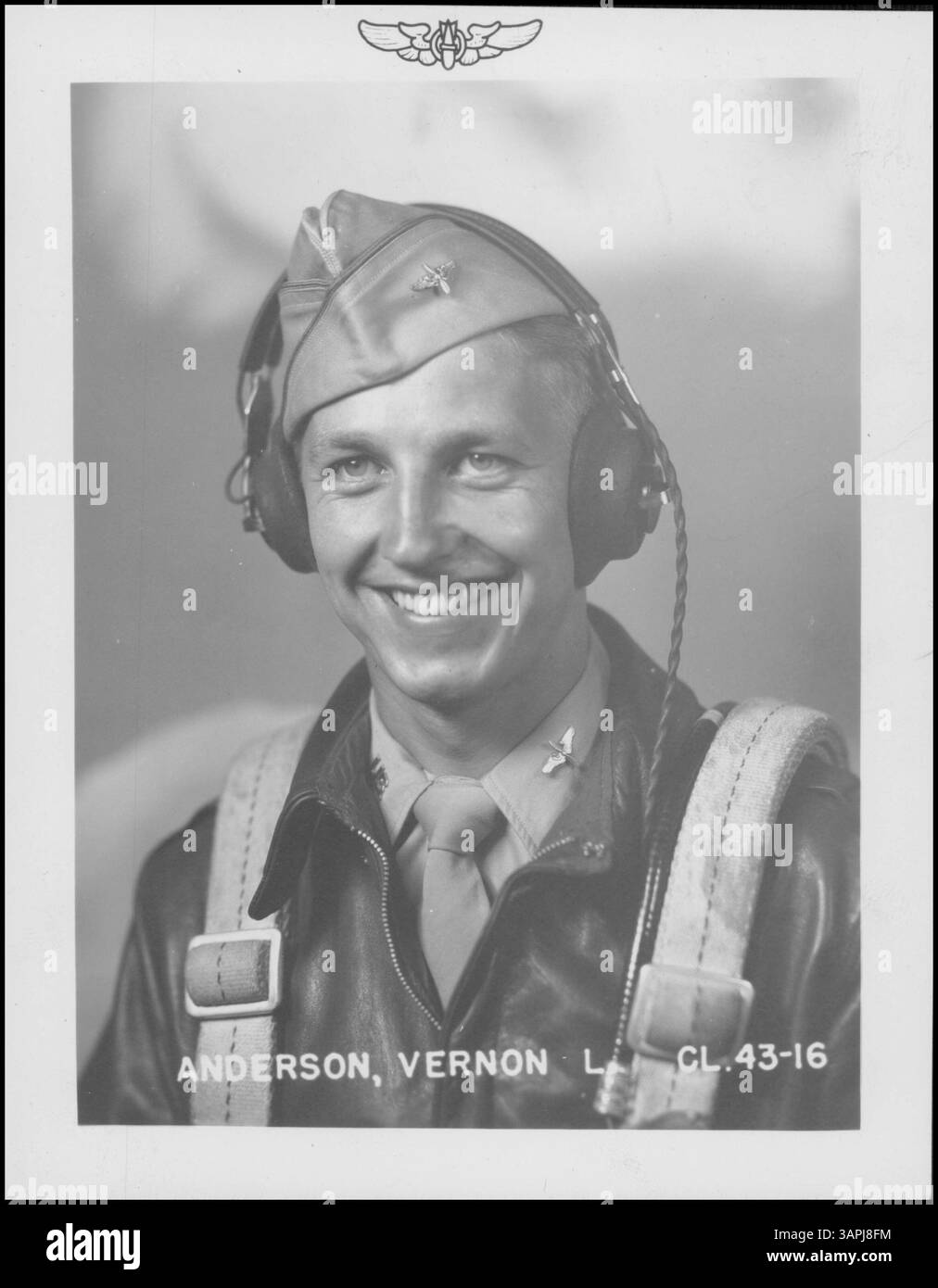 Ritratto di Vernon L. Anderson, un individuo notevole ricordato per i suoi contributi alla comunità e alla storia locale. Foto Stock