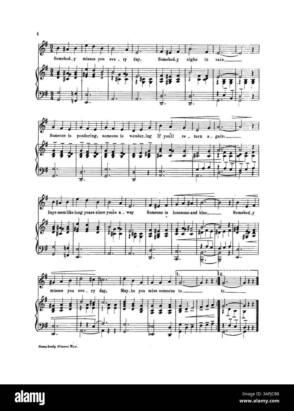 Questo brano musicale, tenuto presso la University of Oregon Libraries, presenta testi di Will J. Harris e musica di M.D. Harris. Include un arrangiamento di quartetto maschile con melodia di secondo tenore. La copertina elenca Vardon, Perry & Wilber come "quei tre ragazzi". Le pubblicità promuovono canzoni come "Red Moon", "U.S.A. per i miei" e "CAN i Make Love to You". Il colore dell'immagine digitale potrebbe differire dall'originale. Per le annotazioni, contattare Music Services. Foto Stock