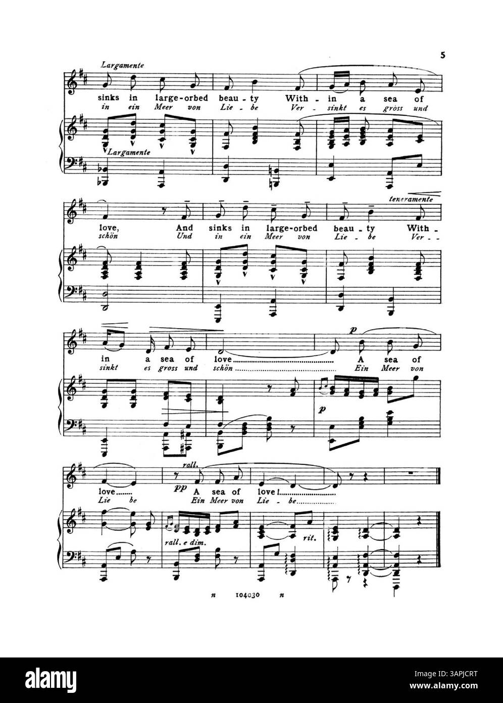 Love's Confession contiene testi di Emma Lazarus, tradotti dal tedesco di Heinrich Heine, con musiche di Ellen Wright. Fu cantata da Mad'lle de St. Andre. La canzone include testi sia in tedesco che in inglese ed è dedicata a Mr. Jamieson Ritchie. Targa numero 104030 e versione 2 in D. la copertina posteriore pubblicizza 33 brani da canzoni popolari pubblicate da G. ricordi & Co.. Foto Stock