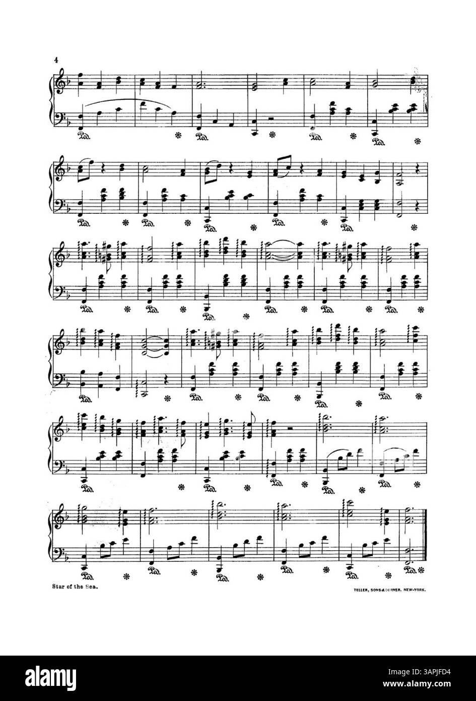 Con oltre 500.000 copie vendute, Star of the Sea fu una canzone molto popolare. Era anche conosciuto come "March Funebre", "Waltz Elegante" e "Star of the East". La pubblicazione include estratti da "The North Star" e "The Princess Royal". Foto Stock