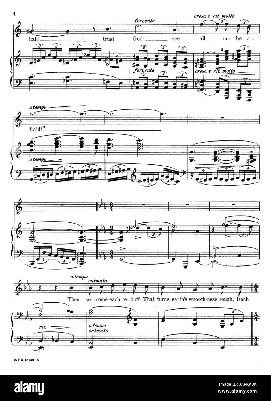 Questa versione per soprano include il numero di targa A.P.S.12139 ed elenca "canzoni di Gena Branscombe" dai programmi dei cantanti da concerto. L'immagine digitale potrebbe mostrare una differenza di colore rispetto all'originale e le annotazioni potrebbero essere disponibili tramite servizi musicali. Foto Stock