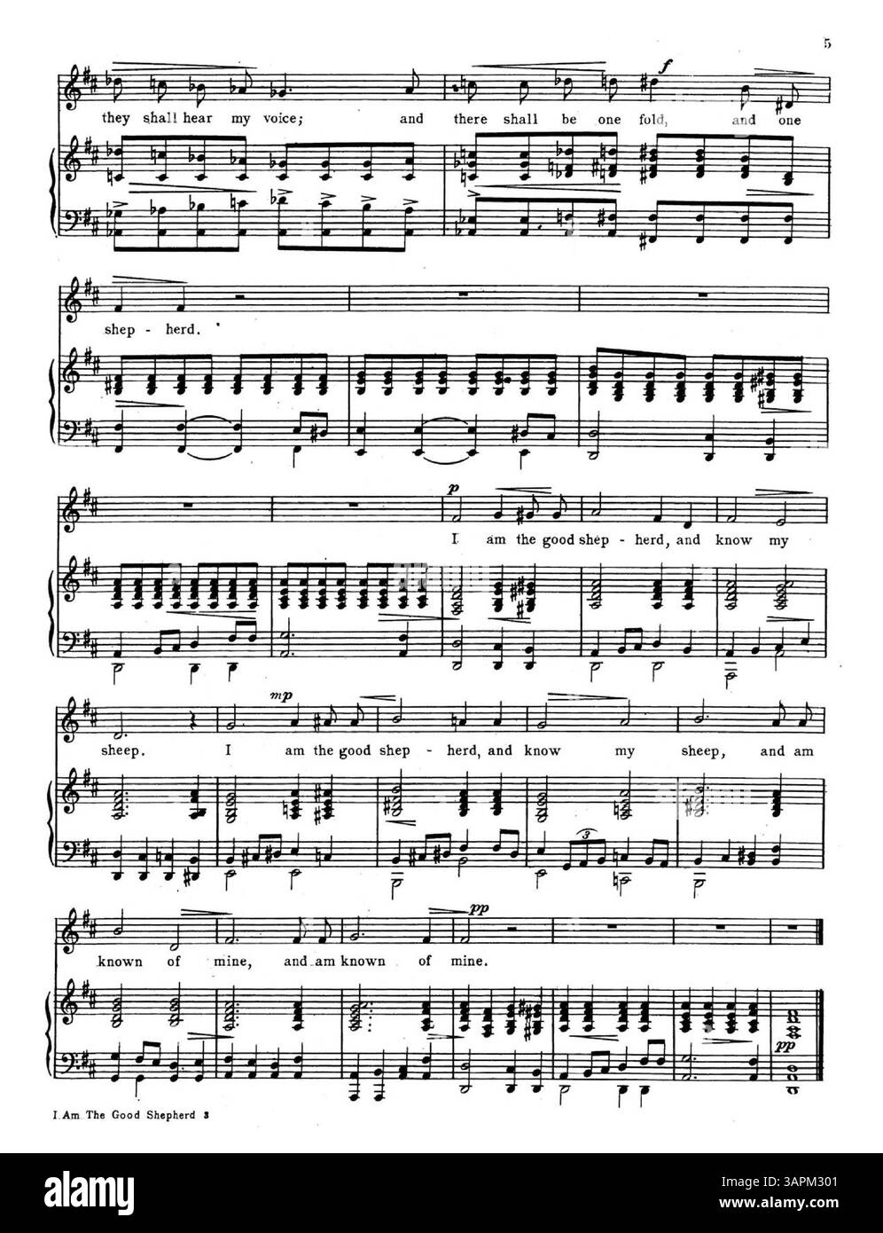 La canzone "i Am the Good Shepherd" di Odessa D. Sterling è elencata sotto "Sacred Songs". Include il testo di Giovanni 10:14-16. La copertina posteriore contiene un annuncio per altre canzoni sacre di Odessa D. Sterling. Il colore dell'immagine digitale potrebbe differire dall'originale e potrebbe non contenere annotazioni. Foto Stock