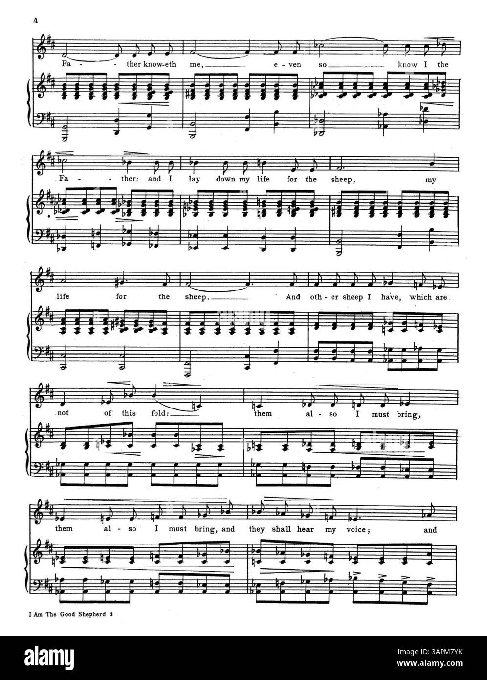 "I Am the Good Shepherd" di Odessa D. Sterling è elencato sotto "canzoni sacre" e include il testo di Giovanni 10:14-16. La copertina posteriore contiene un annuncio per ulteriori canzoni sacre di Odessa D. Sterling. Il colore dell'immagine digitale potrebbe differire dall'originale e potrebbe non contenere annotazioni. Foto Stock