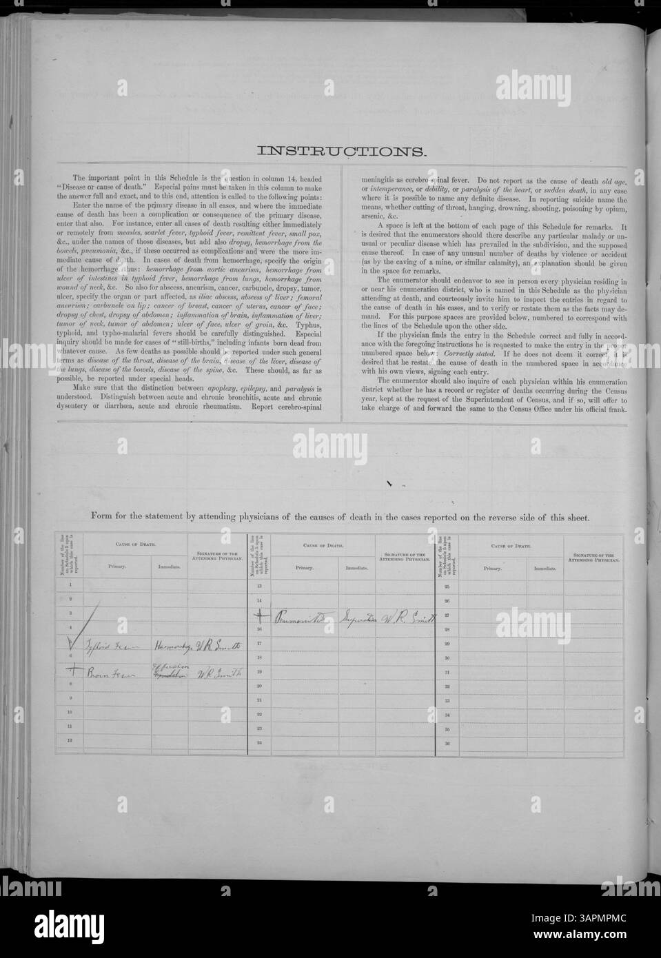 Questo 1880 mortality Schedule for Missouri documenta le morti nelle contee di Adair e Franklin, comprese le cause di morte e le informazioni demografiche, offrendo preziosi dati storici e sanitari come parte della Missouri Historical Society Census Collection, volume 10. Foto Stock