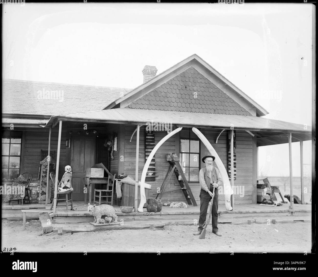 Una fotografia del Kennewick Animal Museum e del suo proprietario a Kennewick, Washington, scattata da Lee Moorhouse. Foto Stock
