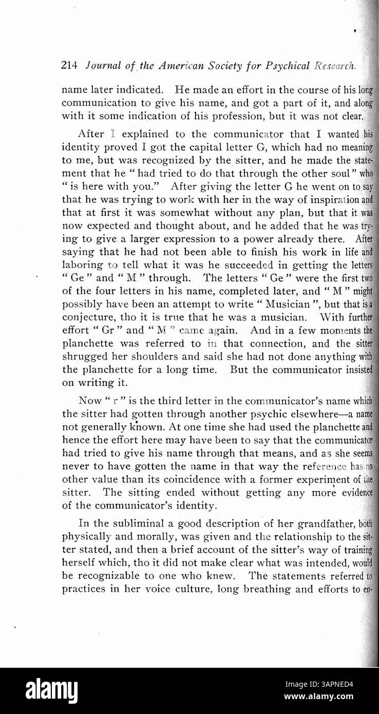 Il case study di James Hyslop esamina la dissociazione e la personalità secondaria, una condizione psicologica in cui un individuo mostra identità alternative o cambiamenti negli stati di personalità durante la sperimentazione. Foto Stock