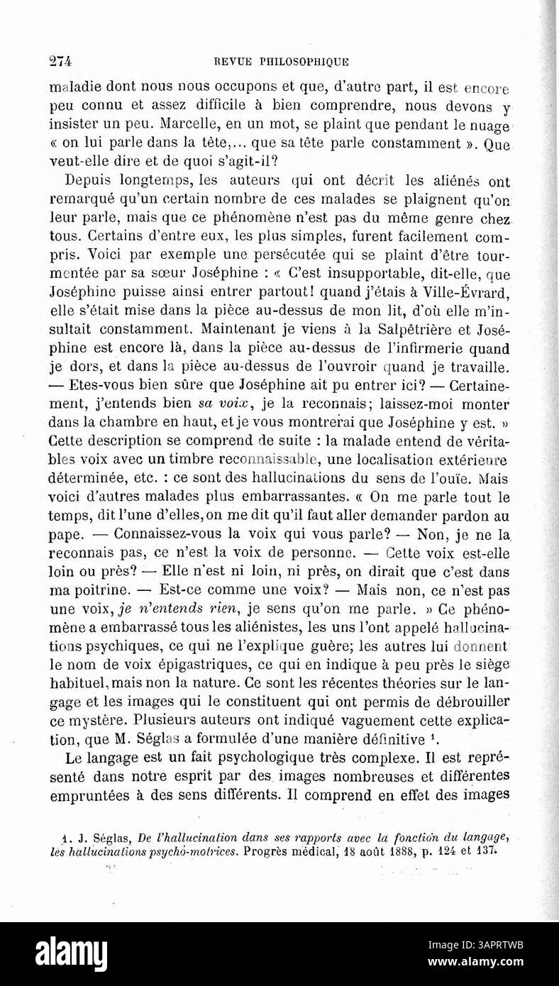 In questo testo P. Janet indaga la condizione psicologica dell'aboulia e la sua relazione con idee fisse, fornendo un'analisi approfondita di questi disturbi da una prospettiva clinica e psicologica. Foto Stock