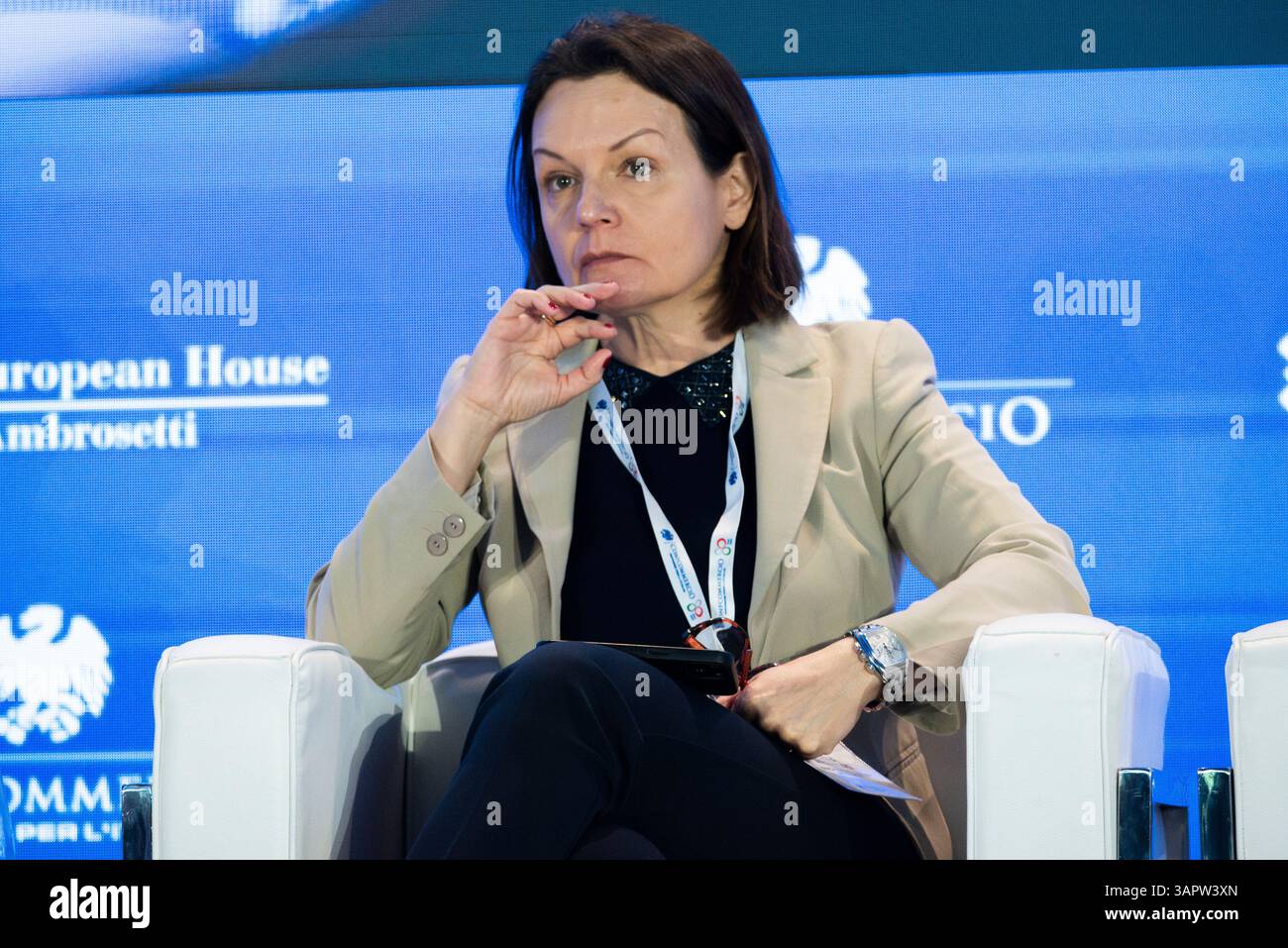 Roma, Italia. 16 aprile 2025. Nella foto Milena Messori. SOLO PER USO EDITORIALE! NON PER USO COMMERCIALE! Foto Stock