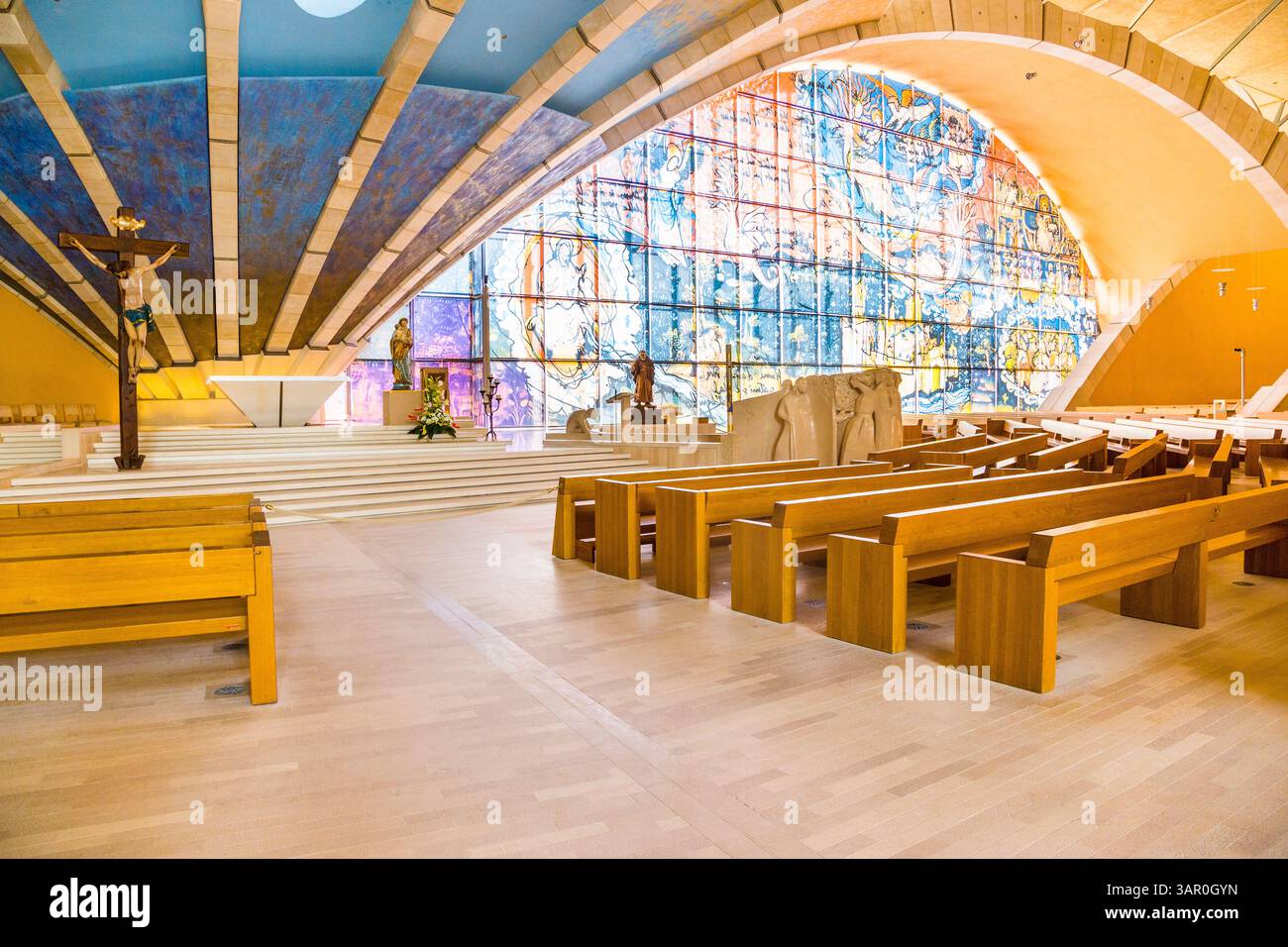 Veduta del Santuario di San Giovanni Rotondo, Puglia, Italia. Foto Stock
