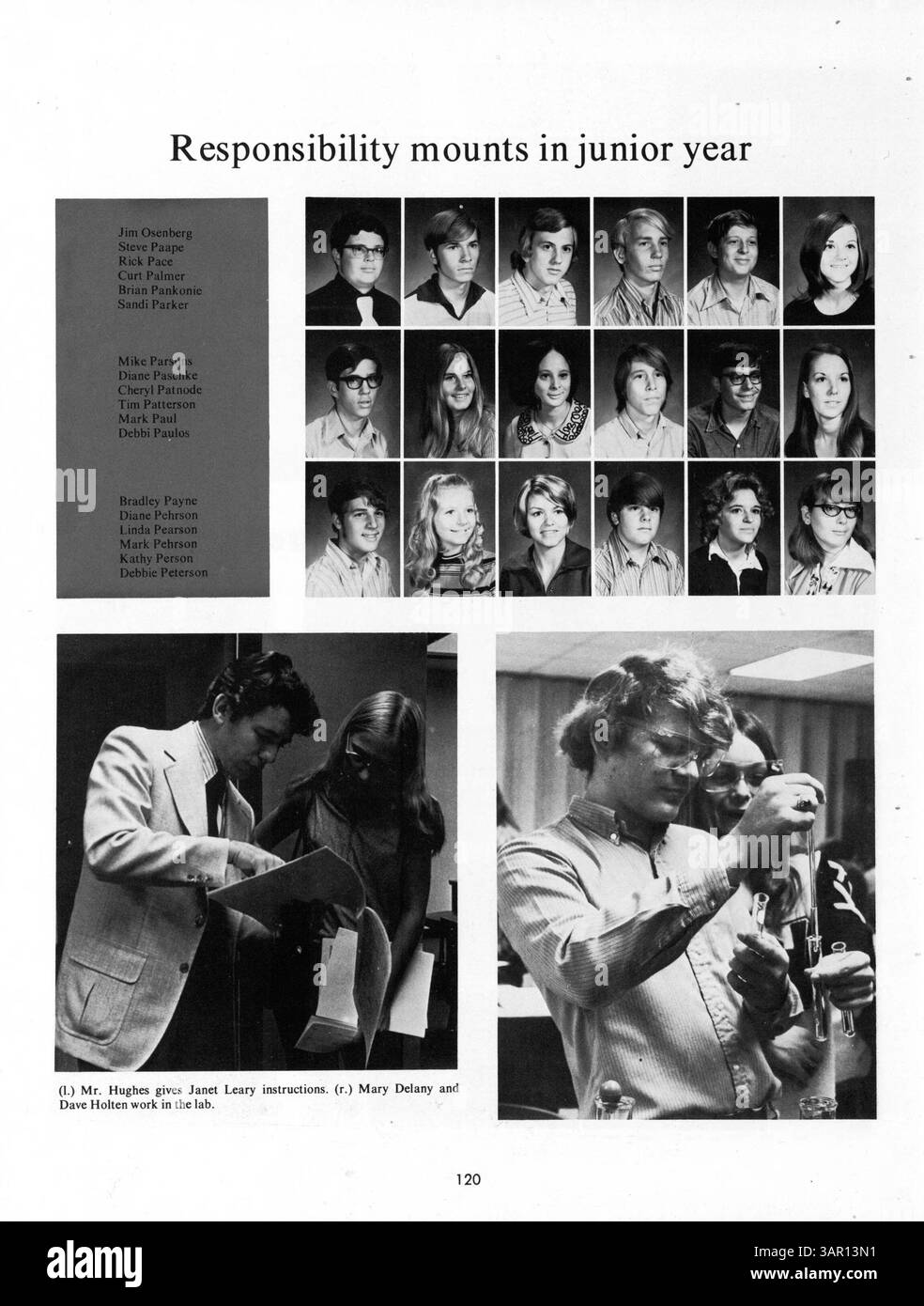 L'annuario Interface '72 del Park Center High School del 1972 documenta gli aspetti accademici ed extracurriculari dell'anno scolastico 1971-1972, compresi i ritratti degli studenti e le caratteristiche della facoltà. Foto Stock