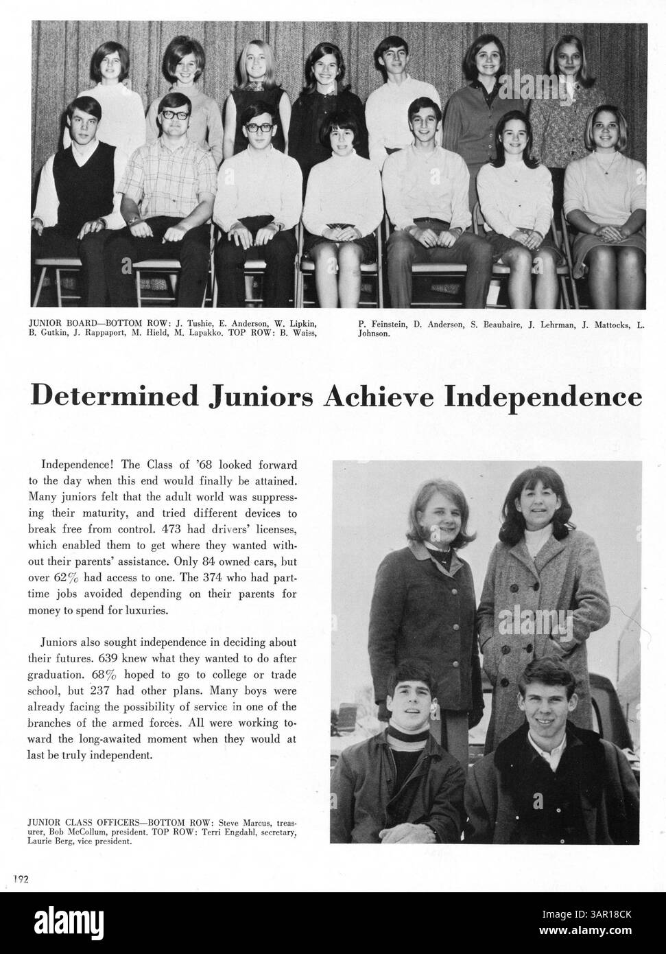 L'Echowan Yearbook del 1967 della St. Louis Park High School riflette i risultati di studenti, insegnanti, club, atletica leggera ed eventi scolastici durante l'anno accademico 1966-1967, offrendo un'istantanea storica della comunità scolastica. Foto Stock