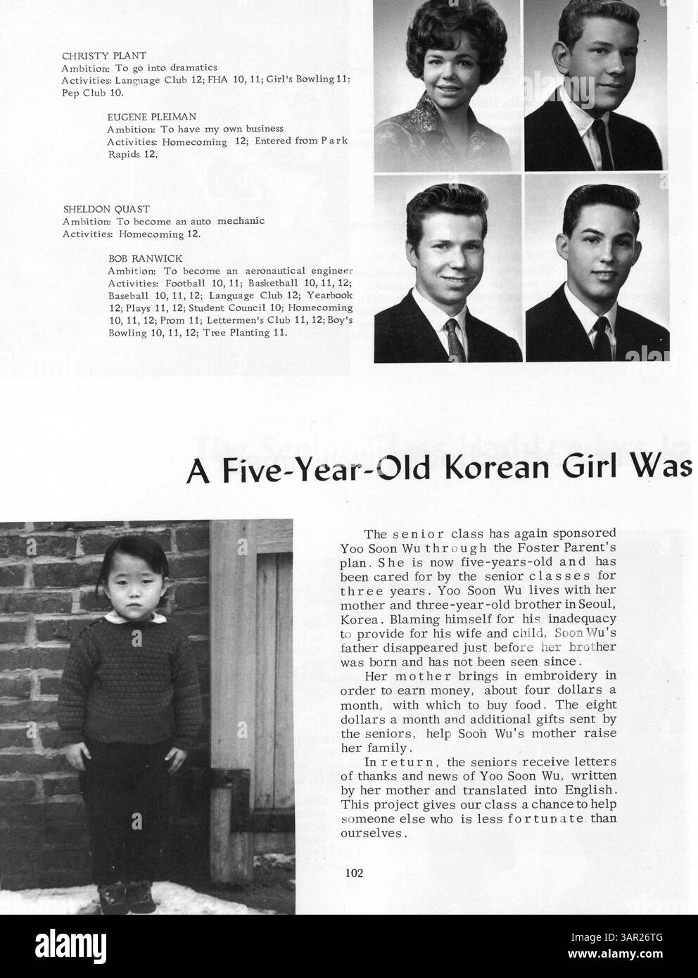 L'Orono High Yearbook del 1963, "The Spartan Annual", è un resoconto visivo e narrativo dell'anno accademico 1962-1963. Mette in evidenza i risultati di studenti, insegnanti e atleti attraverso fotografie e resoconti scritti di vari eventi e attività. Foto Stock