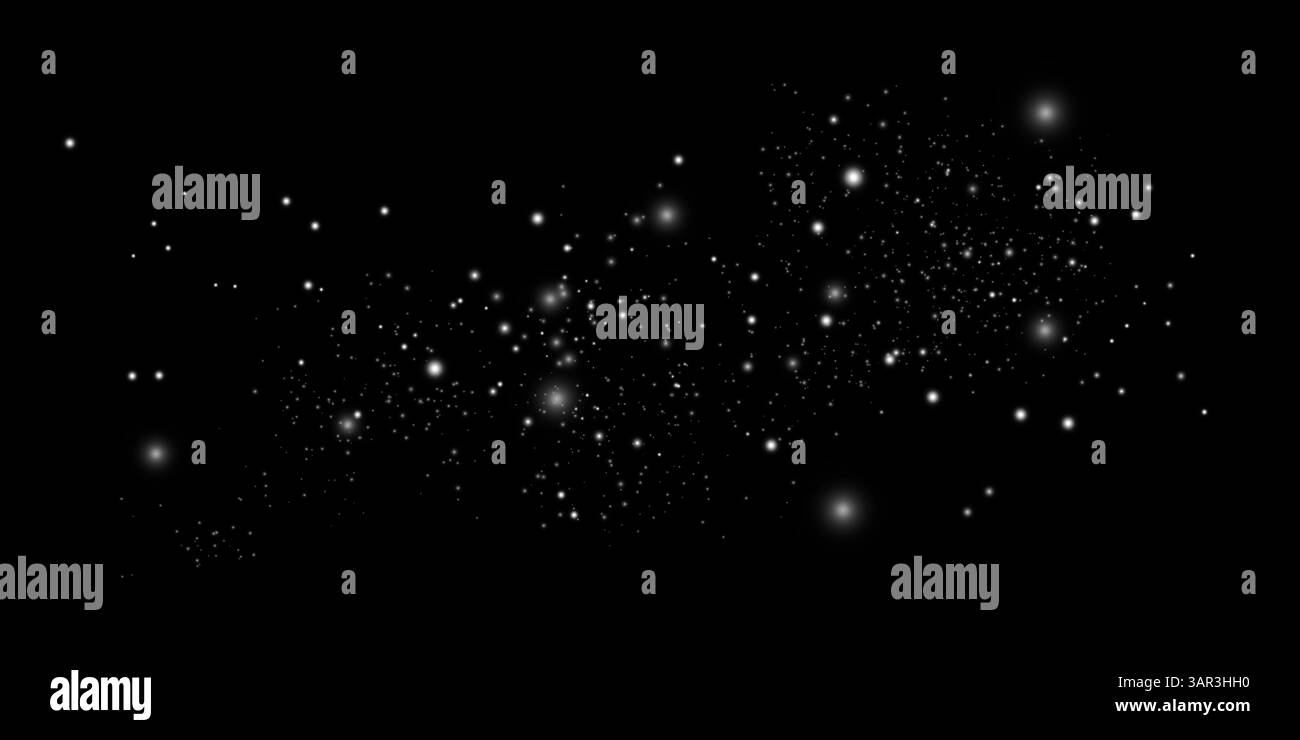 Un bellissimo cielo notturno illuminato da stelle, pieno di stelle lontane e meraviglie cosmiche in Vasty Space Illustrazione Vettoriale