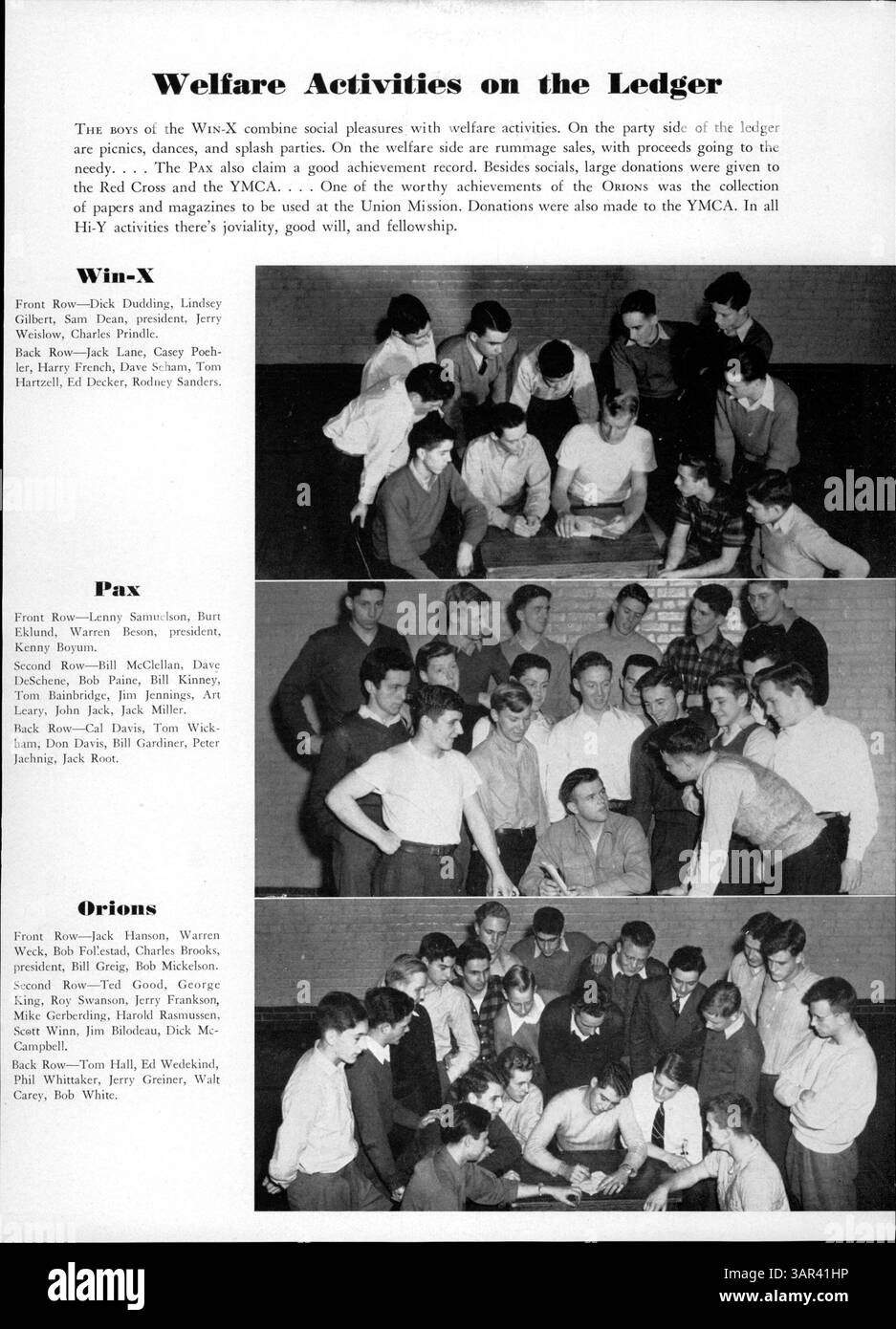 L'annuario Hesperian della West High School nel 1942 cattura l'essenza della vita studentesca, tra cui club, atletica, accademici ed eventi scolastici dell'anno scolastico 1941-1942. Questo documento funge da registro delle attività della scuola e dei suoi risultati accademici ed extracurricolari. Foto Stock