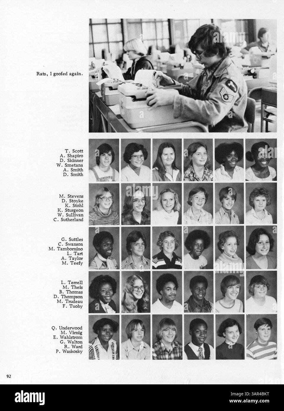 L'annuario "Centralian: The Last of the 70s" del 1979 fornisce uno sguardo completo sulla vita studentesca, l'atletica, gli accademici e gli eventi scolastici alla Central High durante l'anno scolastico 1978-1979. Foto Stock