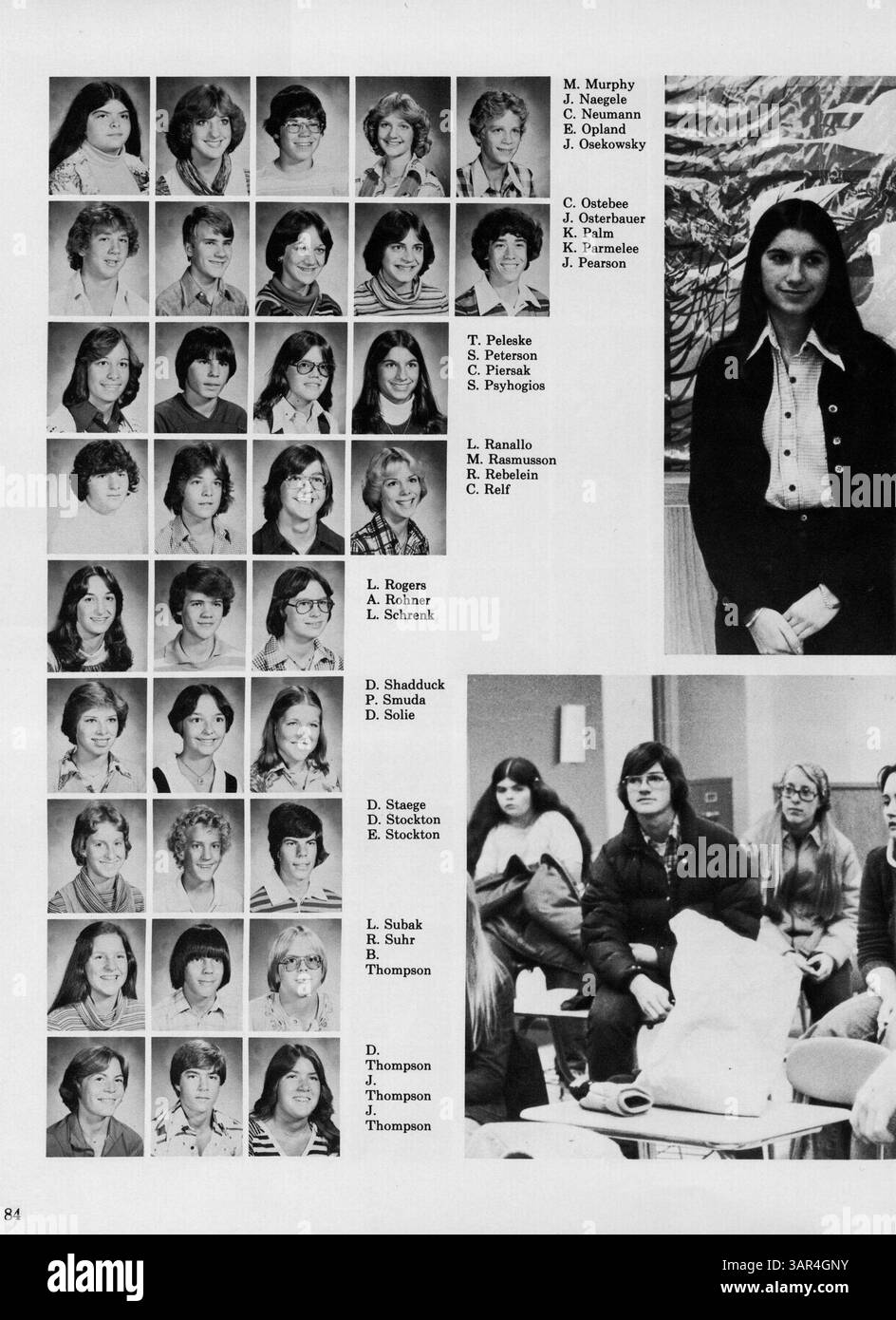 Questo annuario del 1978 della St. Anthony Village High School documenta gli studenti, gli insegnanti, i club, l'atletica leggera e gli eventi chiave dell'anno scolastico 1977-1978. Serve come registro della vita degli studenti e delle attività durante quel periodo. Foto Stock