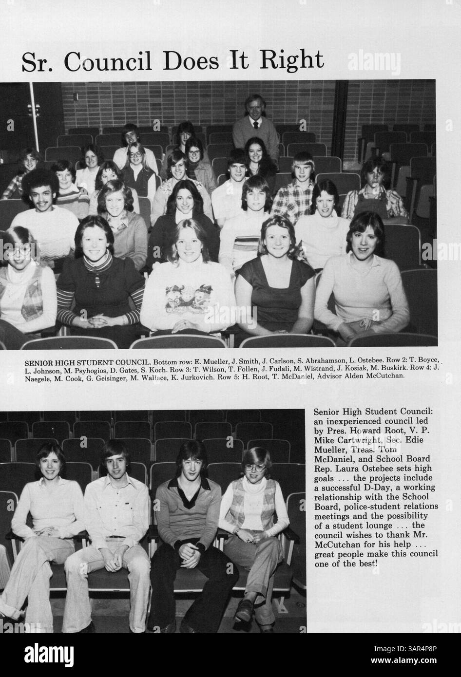 Questo annuario del 1978 della St. Anthony Village High School documenta gli studenti, gli insegnanti, i club, l'atletica leggera e gli eventi chiave dell'anno scolastico 1977-1978. Serve come registro della vita degli studenti e delle attività durante quel periodo. Foto Stock