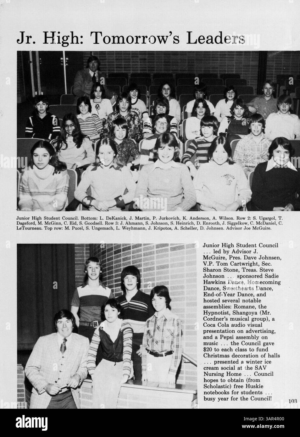 Questo annuario del 1978 della St. Anthony Village High School documenta gli studenti, gli insegnanti, i club, l'atletica leggera e gli eventi chiave dell'anno scolastico 1977-1978. Serve come registro della vita degli studenti e delle attività durante quel periodo. Foto Stock