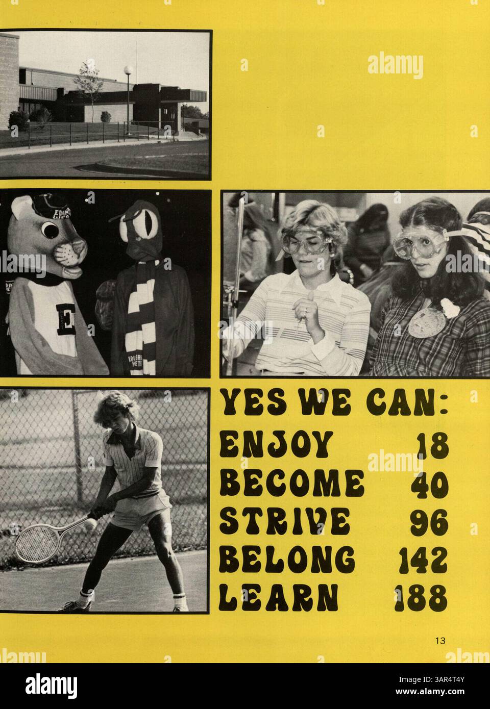L'annuario "Windigo 78" del 1978 della Edina West High School cattura i momenti salienti dell'anno scolastico, tra cui accademici, atletica e club studenteschi, dal 1977 al 1978. Foto Stock