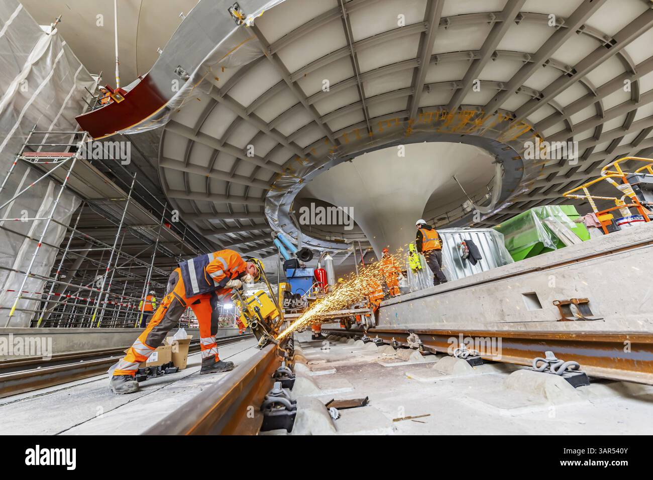 Sono in corso i preparativi per i 21 giorni di cantiere aperti di Stoccarda, in cui le parti interessate possono ancora una volta scoprire i progressi della truffa Foto Stock