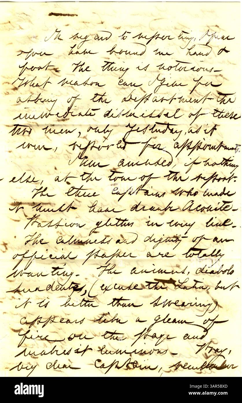 Una lettera di C.H. Davis a Seth Ledyard Phelps, datata 6 ottobre 1862, che fornisce aggiornamenti personali e militari, offrendo uno sguardo sull'impatto della guerra civile sulla comunicazione. Foto Stock