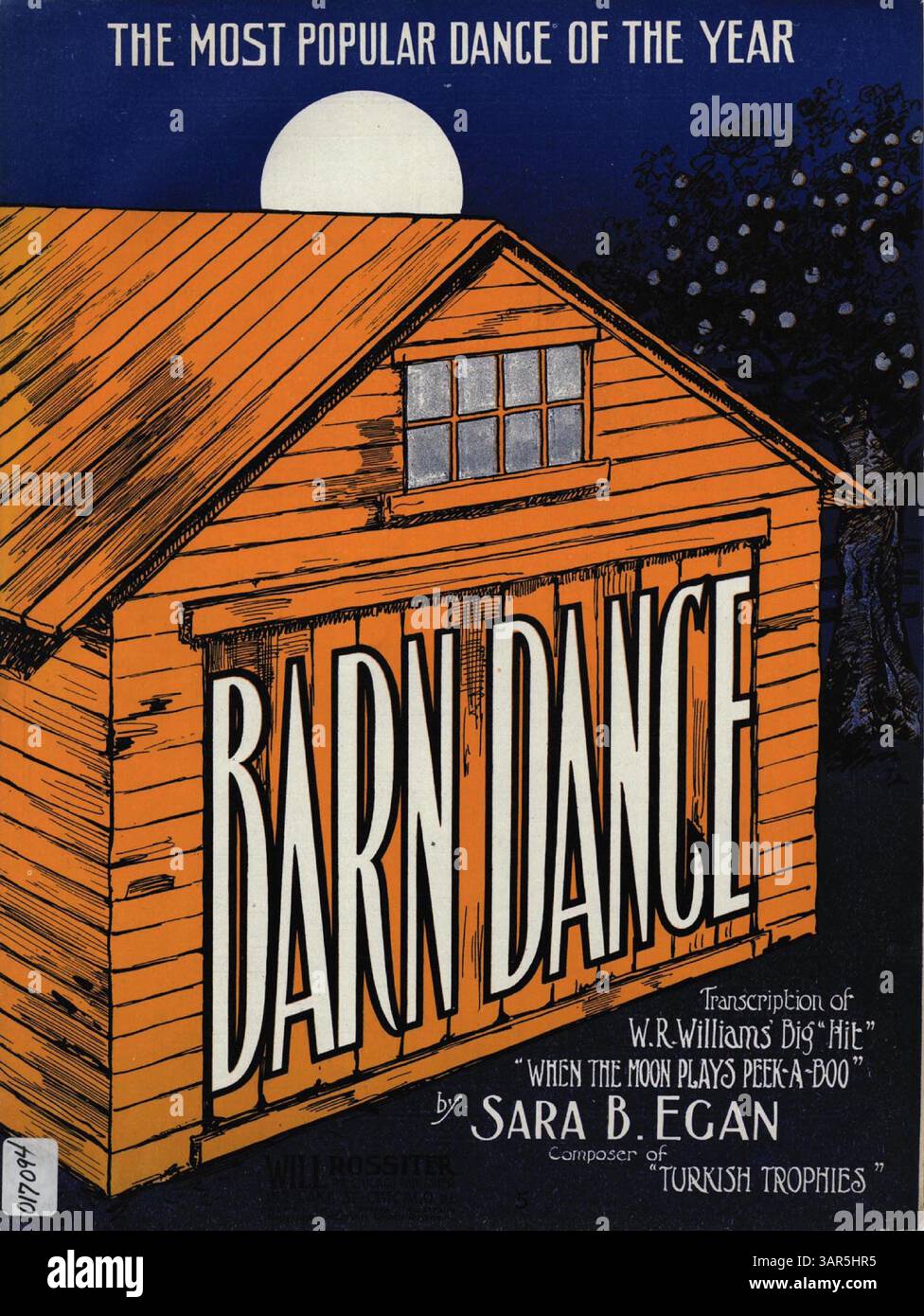 Barn Dance è una trascrizione della canzone When the Moon Plays Peek a Boo di W.R. Williams. Le copertine interne contengono pubblicità musicali ed estratti di canzoni come "Twilight" di WM B. Fassbinder e "in the Valley Where the Daisies Grow" di W.R. Williams. Biblioteche dell'Università dell'Oregon. Foto Stock