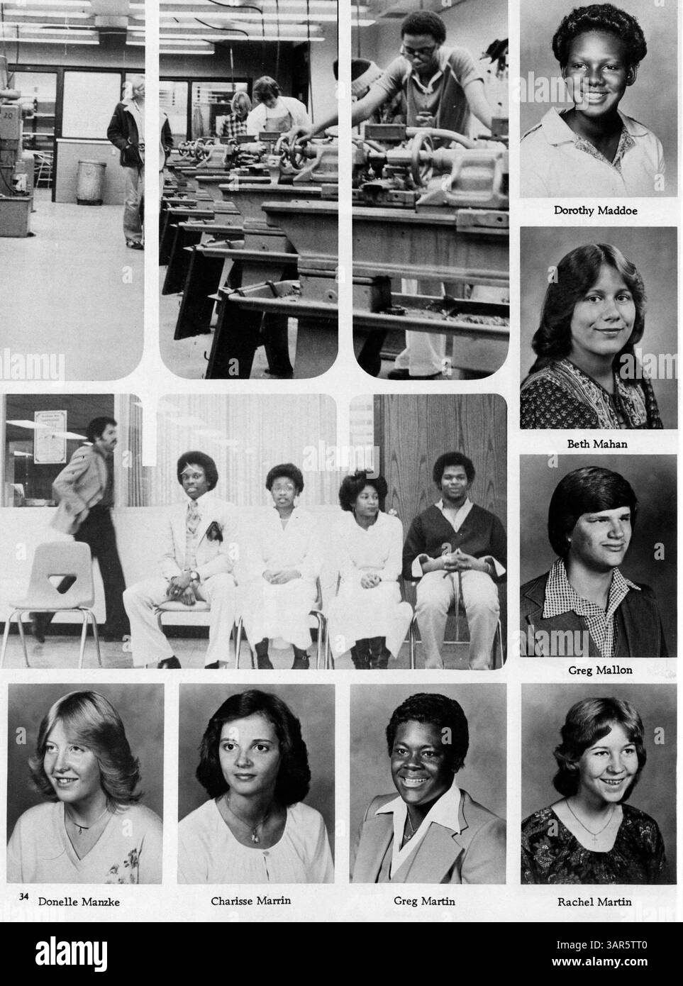 Questo annuario di liceo documenta le attività, gli studenti, la facoltà, i club, lo sport, e gli eventi che hanno segnato l'anno scolastico 1978-1979 alla North High, l'ultimo anno degli anni '1970 Foto Stock