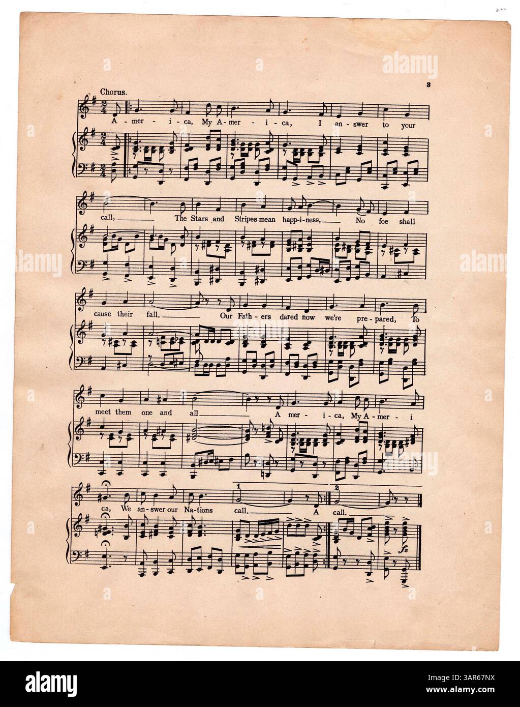 Una canzone patriottica dedicata all'Elk's Regiment Portland Oregon Lodge B.P.O.E. 142. Foto Stock