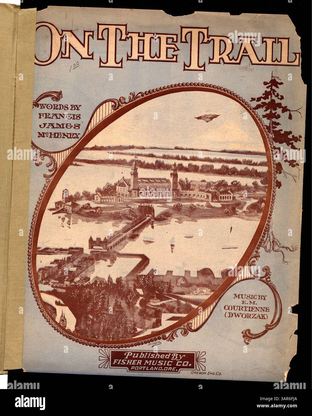 Questo documento, intitolato "On the Trail", è stato digitalizzato dalle biblioteche dell'Università dell'Oregon e rappresenta un pezzo di musica dei primi anni del XX secolo di pubblico dominio. Foto Stock