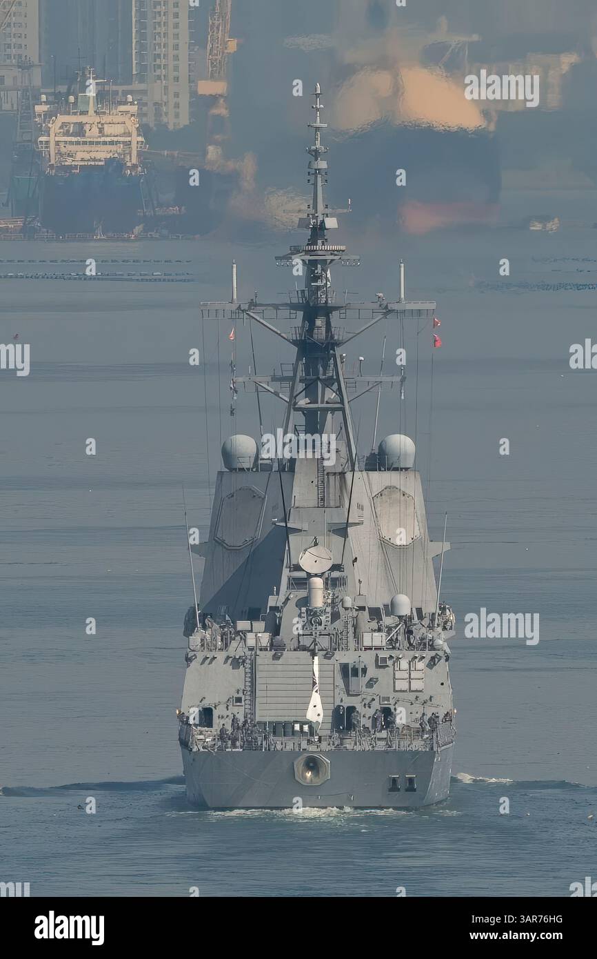 HMAS Sydney (DDG 42), la terza nave della classe Hobart utilizzata dalla Royal Australian Navy Foto Stock
