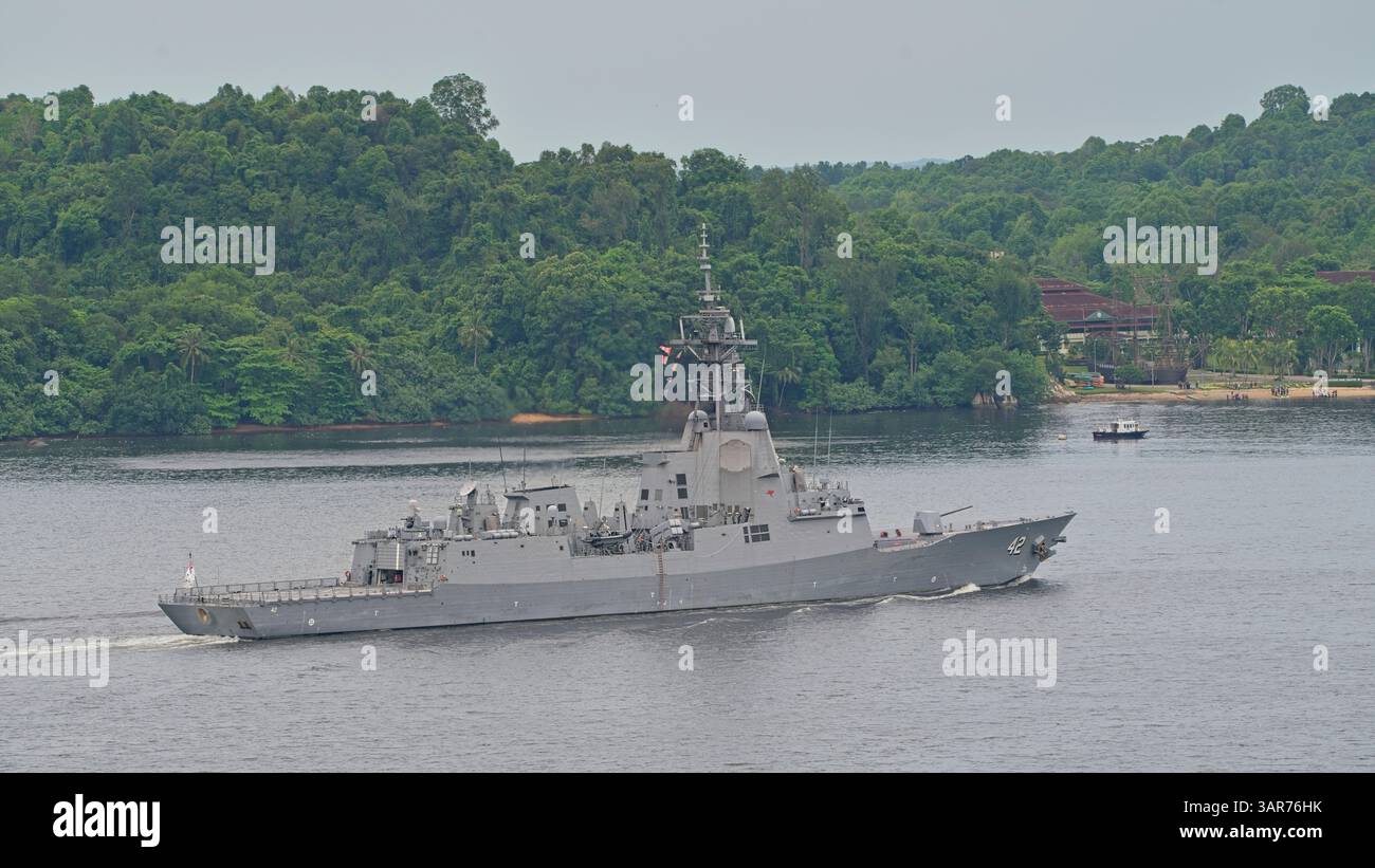HMAS Sydney (DDG 42), la terza nave della classe Hobart utilizzata dalla Royal Australian Navy Foto Stock