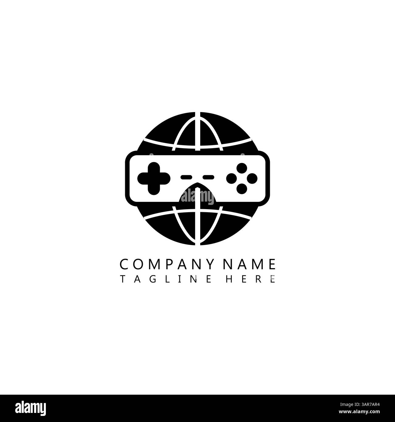 vettoriale di design del logo della console mondiale Illustrazione Vettoriale