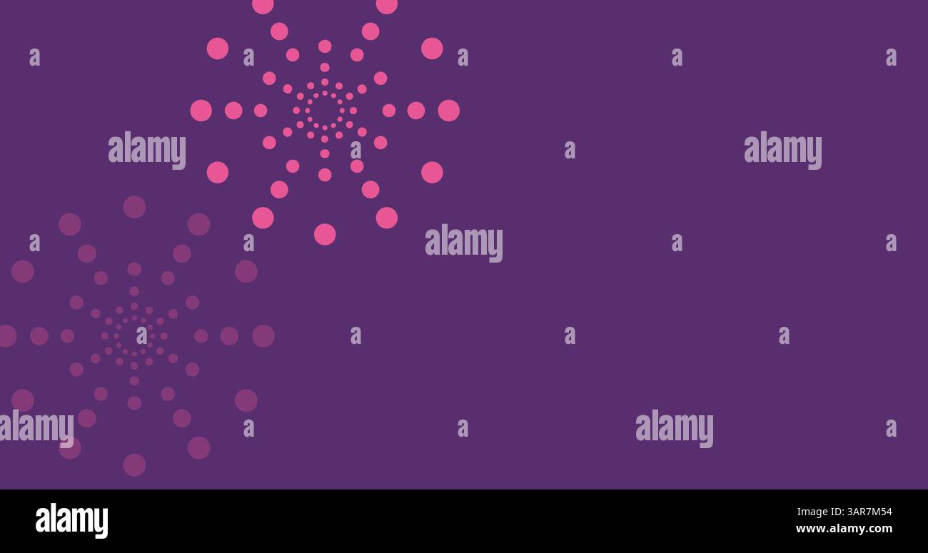 Immagine di stelle cadenti su sfondo viola Foto Stock