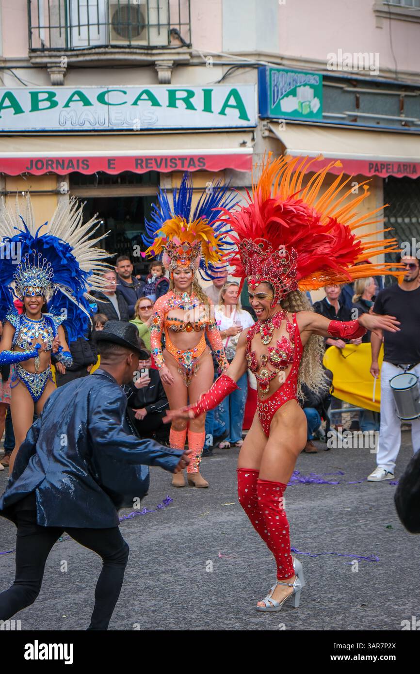 Loule, Algarve, Portogallo - Carnevale di Loulé. Con oltre 100 anni di storia, il carnevale di Loule è la più antica celebrazione del carnevale in Portogallo. Ogni Foto Stock