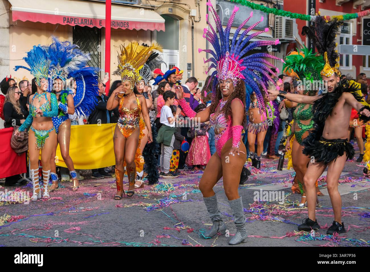 Loule, Algarve, Portogallo - Carnevale di Loulé. Con oltre 100 anni di storia, il carnevale di Loule è la più antica celebrazione del carnevale in Portogallo. Ogni Foto Stock